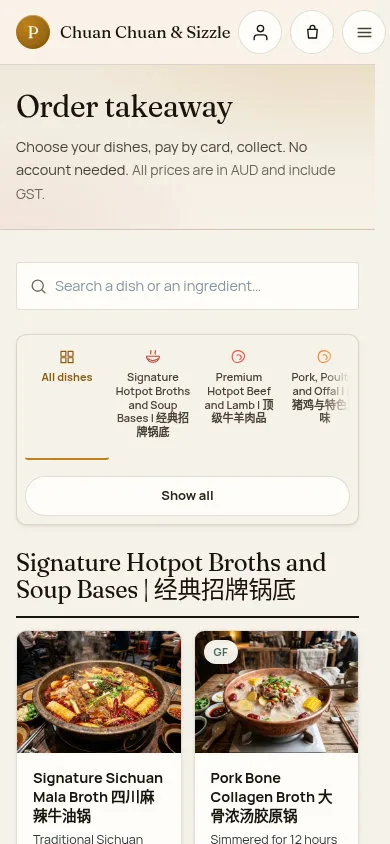 Order takeaway