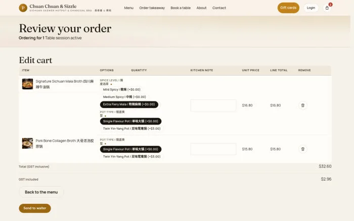 Review your order