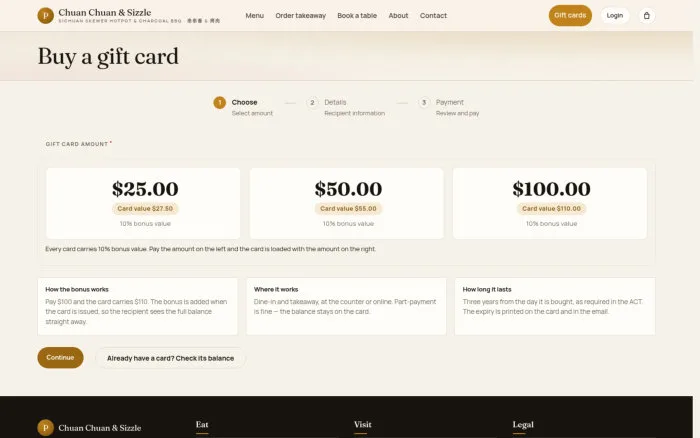 Buy a gift card
