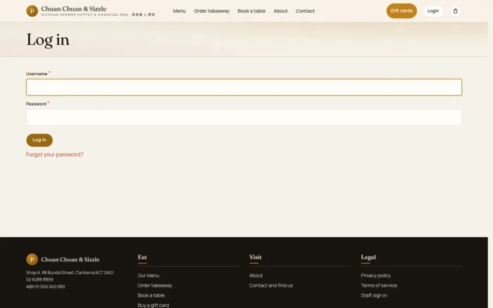 Log in