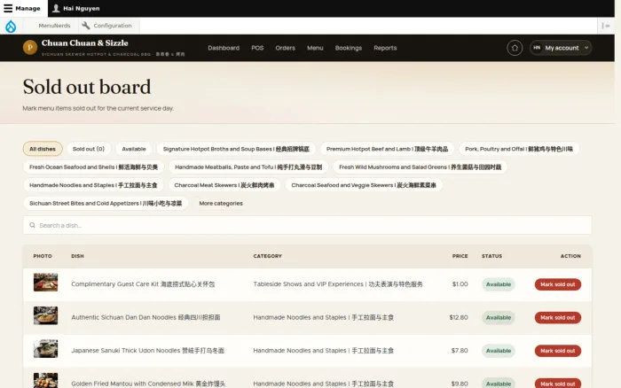 Sold out board