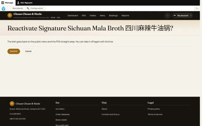 Reactivate Signature Sichuan Mala Broth 四川麻辣牛油锅?