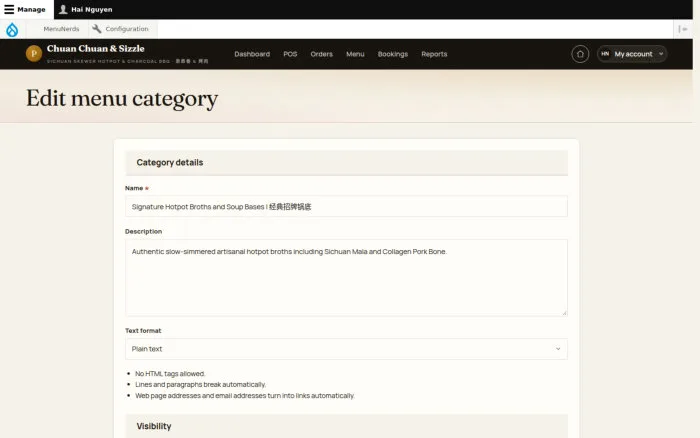 Edit menu category