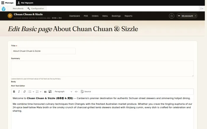 Edit Basic page About Chuan Chuan & Sizzle