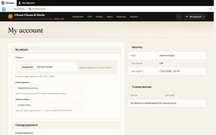 My account