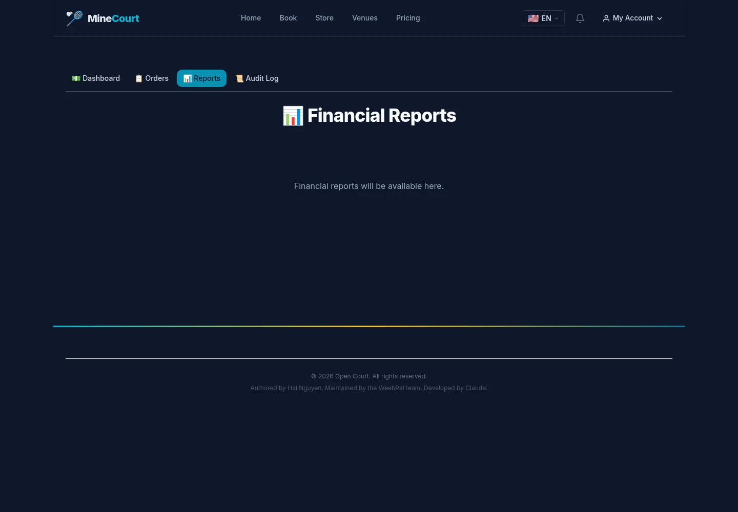Recognise the reports placeholder
