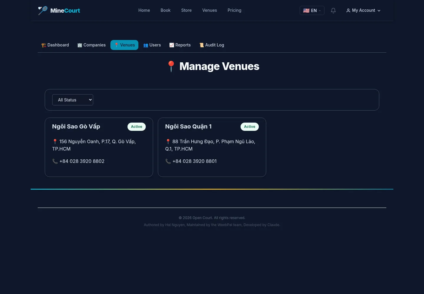 Review the venue directory