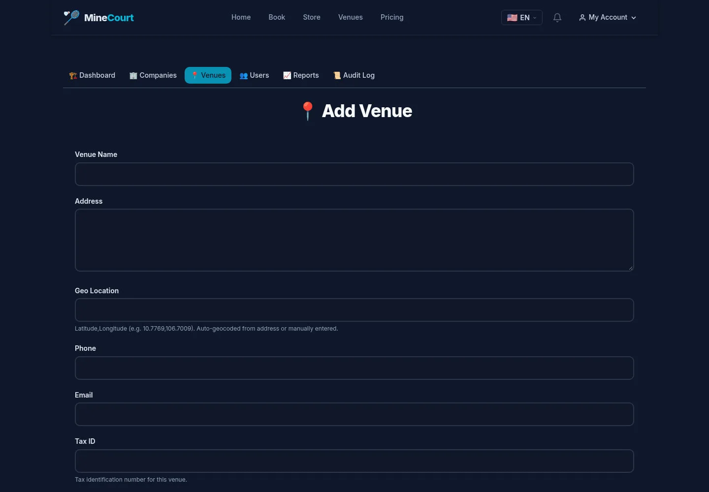 Prepare a venue