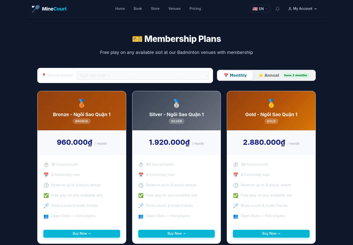 Compare venue plans