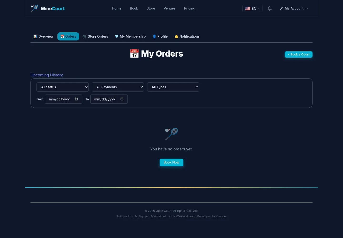 Review past orders
