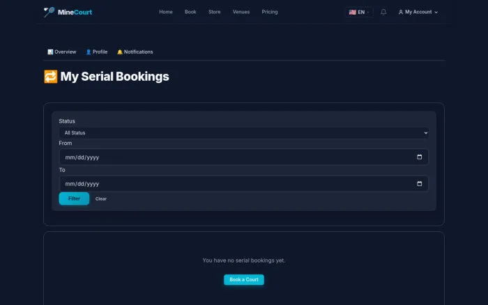 My Serial Bookings | MineCourt