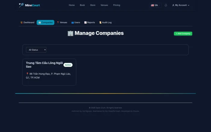 Manage Companies | MineCourt