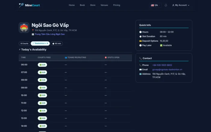 Ngôi Sao Gò Vấp | MineCourt