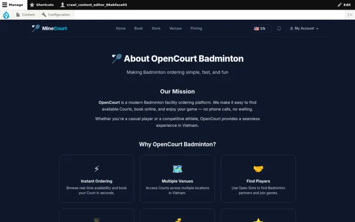 About OpenCourt | MineCourt