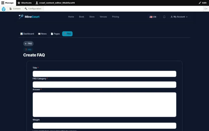 Create FAQ | MineCourt