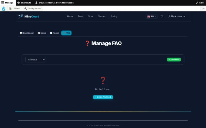 Manage FAQ | MineCourt