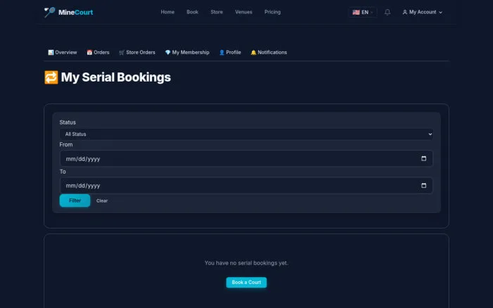 My Serial Bookings | MineCourt