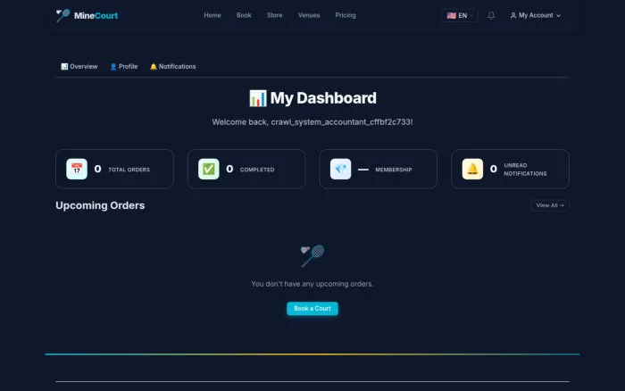 My Dashboard | MineCourt