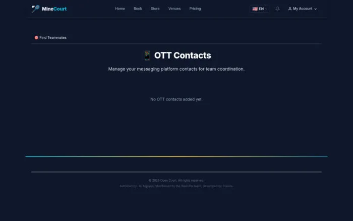 My OTT Contacts | MineCourt