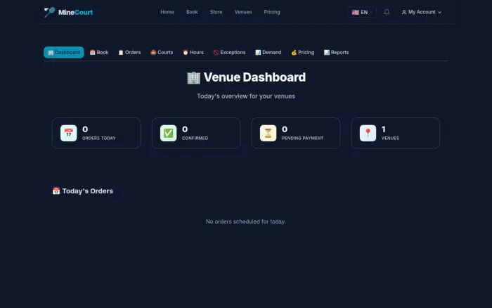 Venue Dashboard | MineCourt