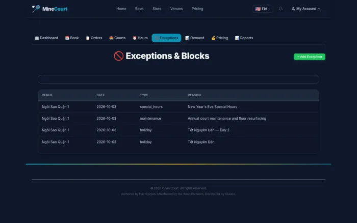 Exceptions & Blocks | MineCourt