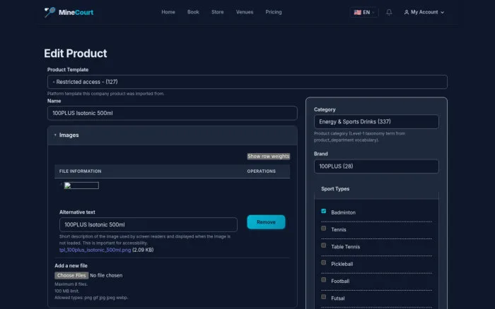 Edit Product | MineCourt