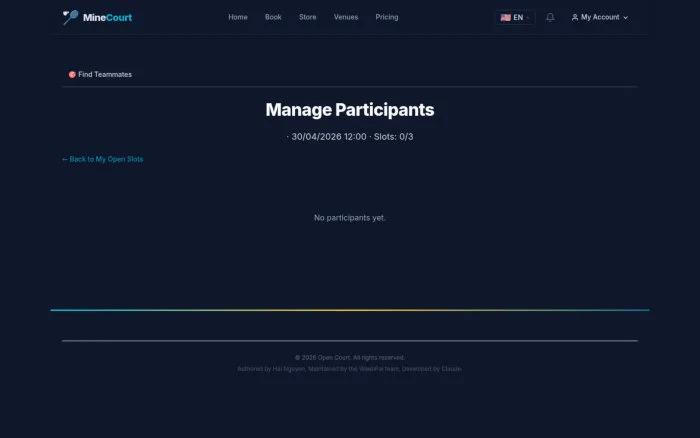 Manage Participants | MineCourt