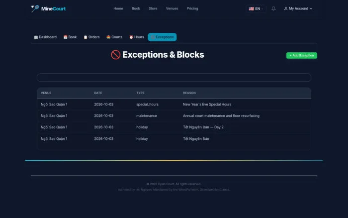 Exceptions & Blocks | MineCourt