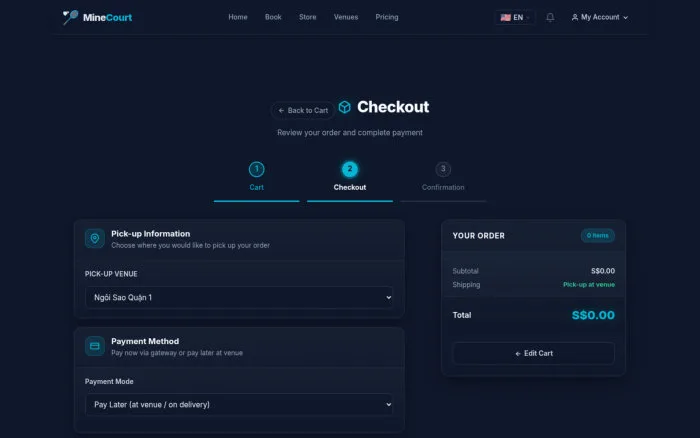Checkout | MineCourt