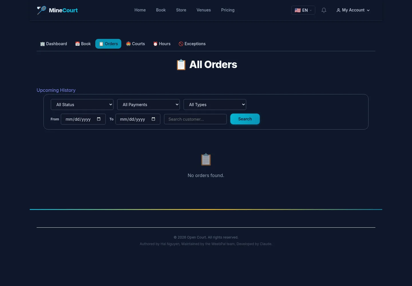 Find a venue order