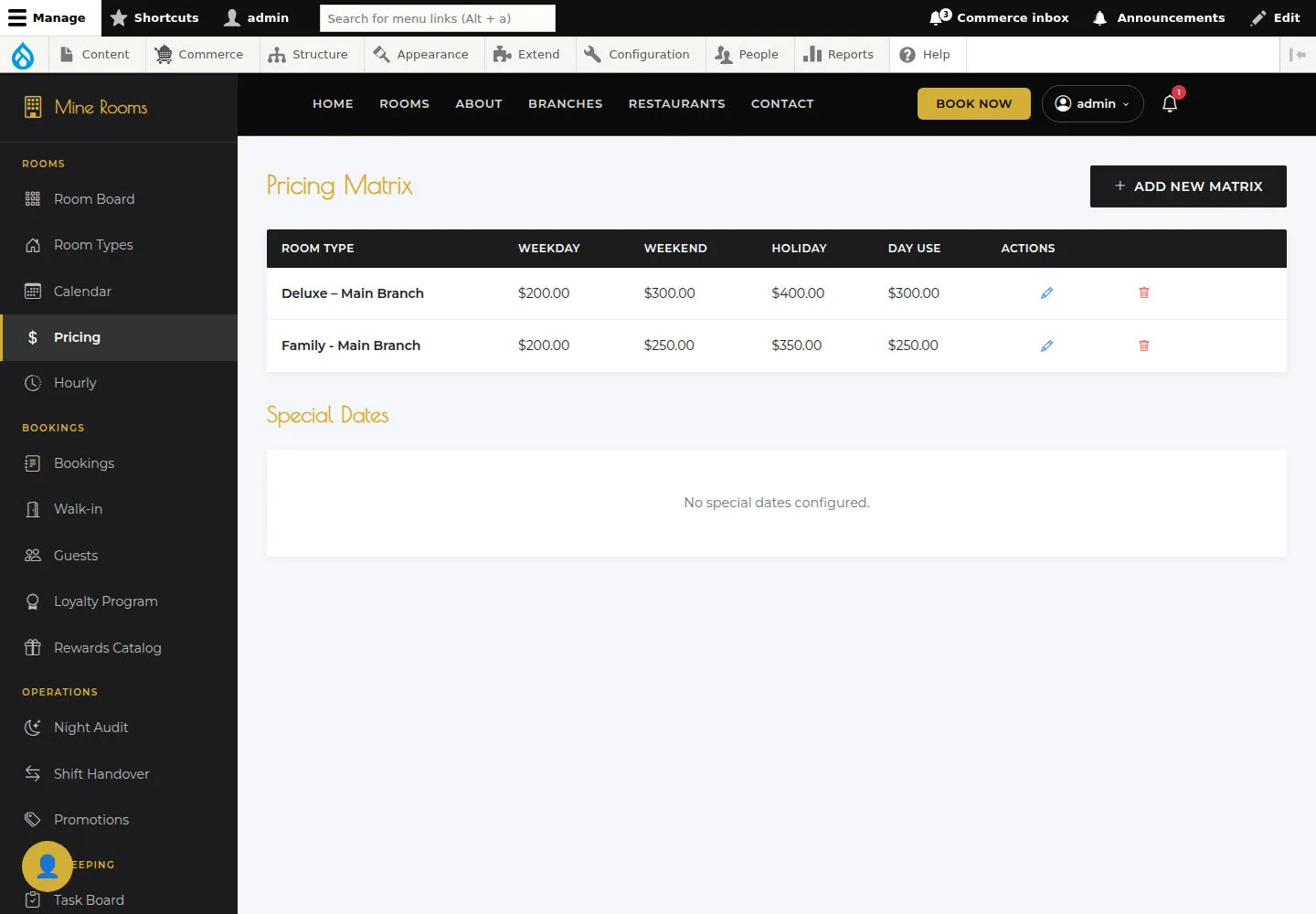 Read Pricing Matrix