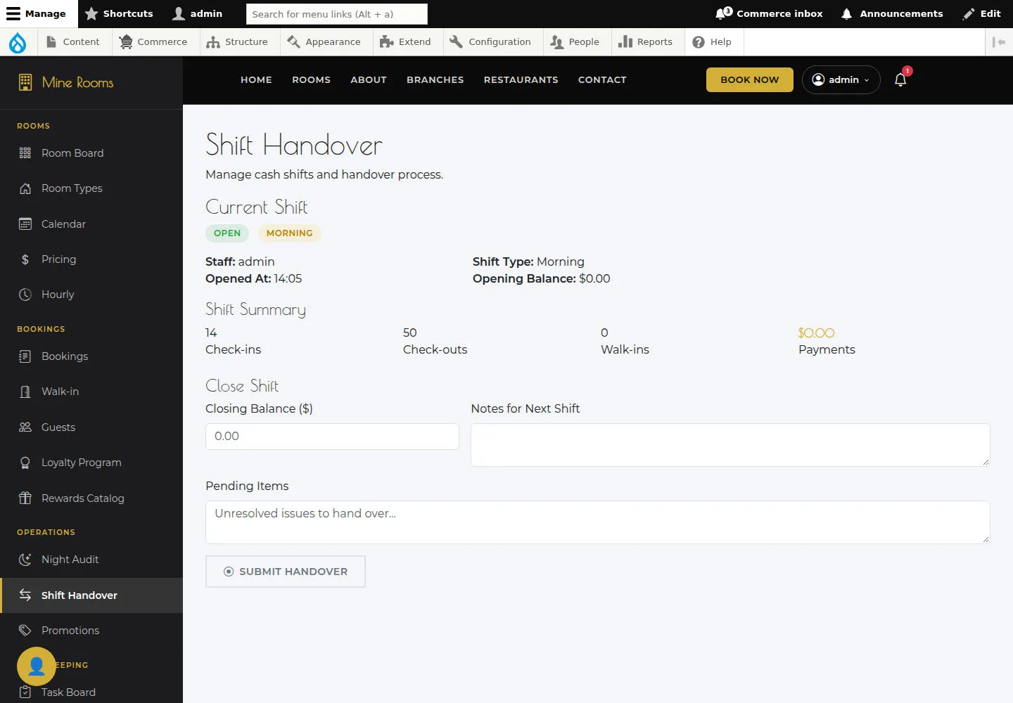 Read Shift Handover