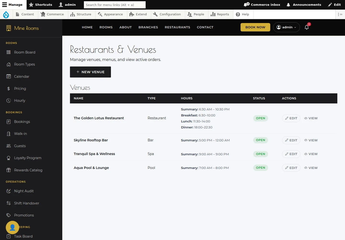 Read Restaurants & Venues