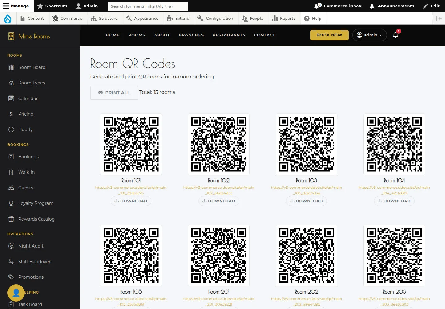 Read Room QR Codes