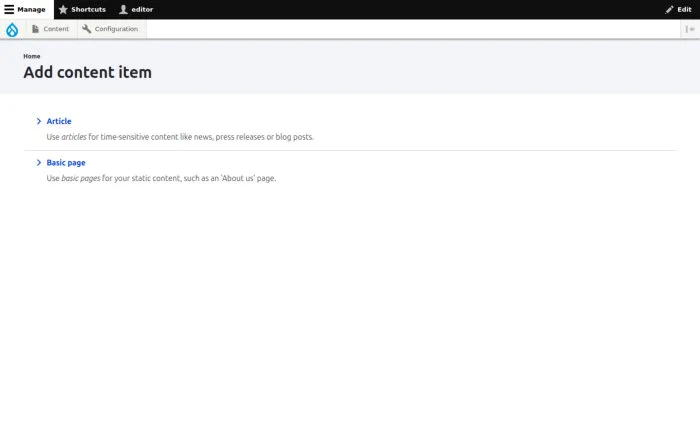 Add content item