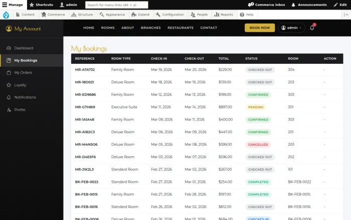 My Bookings