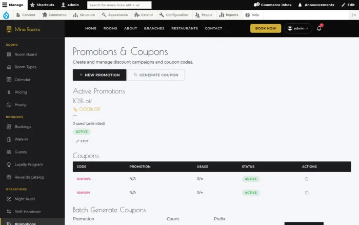 Promotions & Coupons