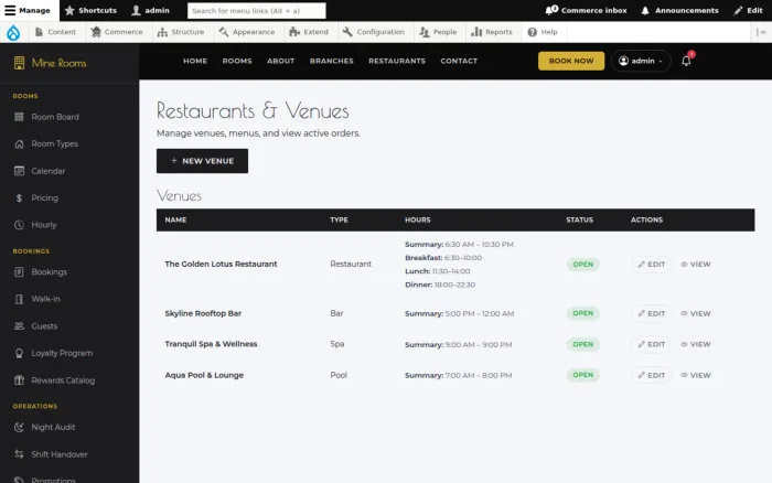 Restaurants & Venues