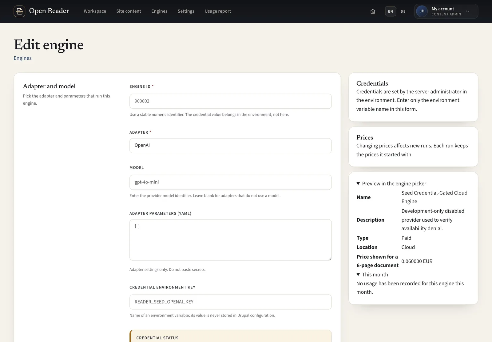 Resolve Missing credential