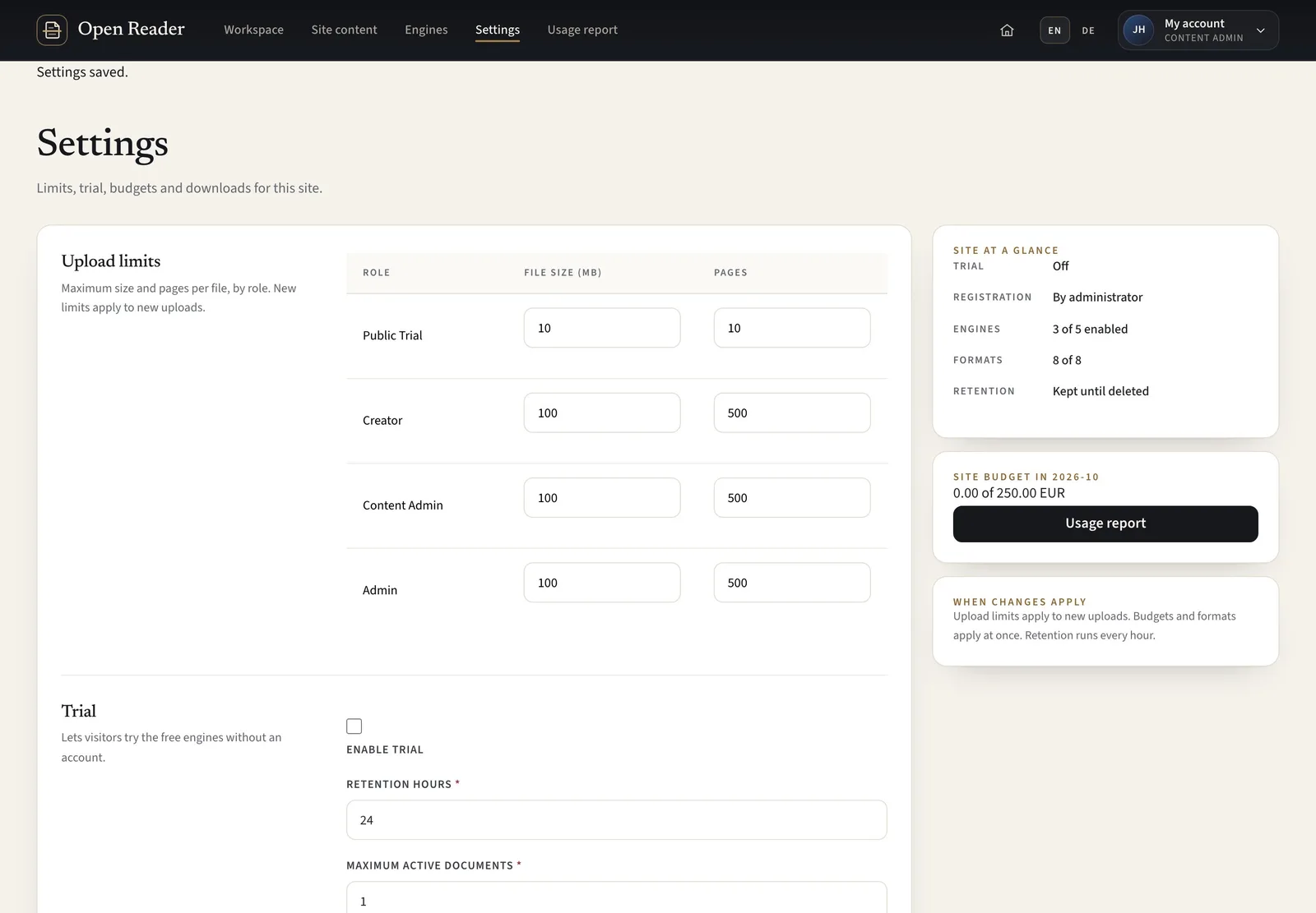 Save and correct validation errors