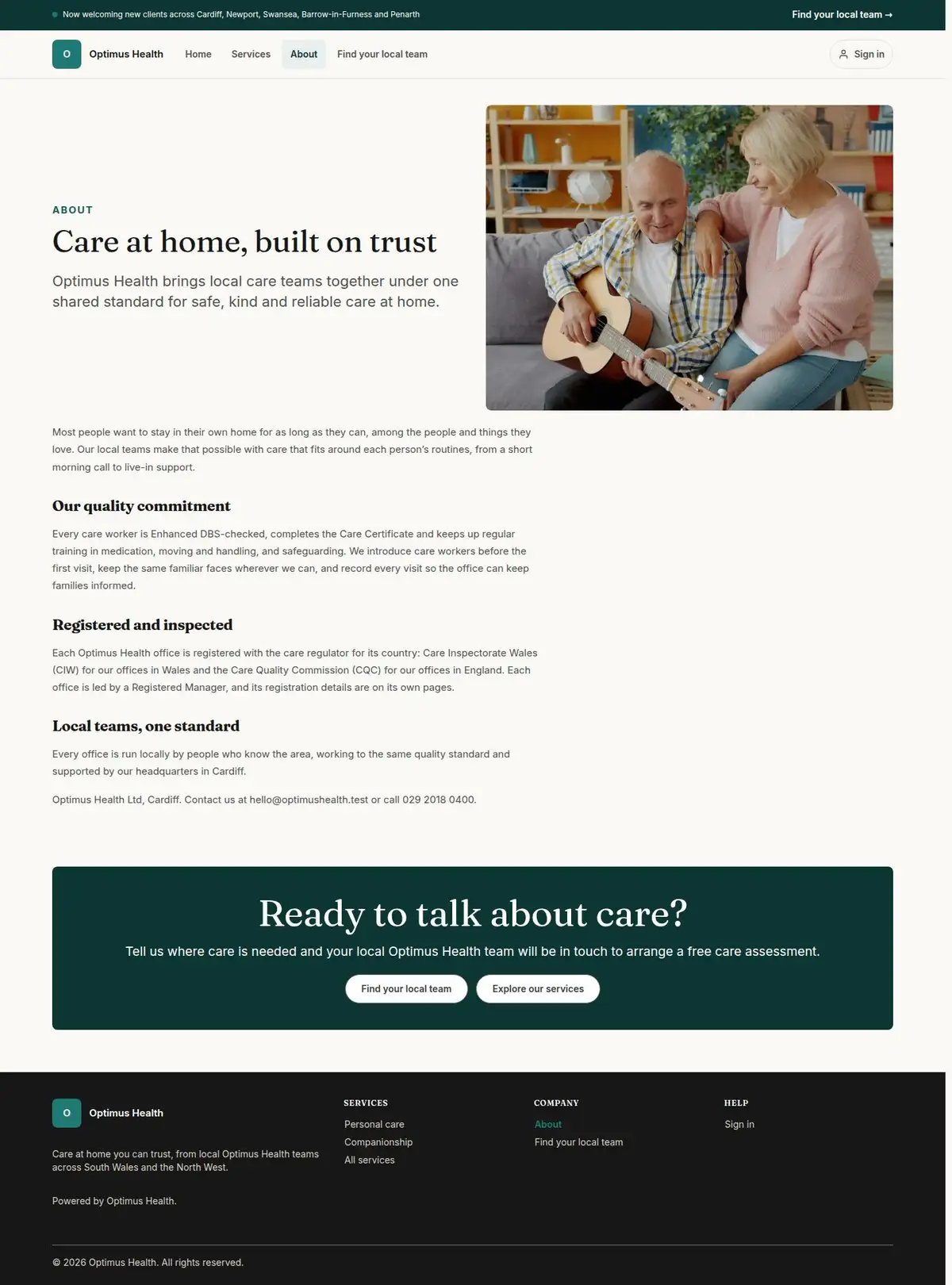 Care at home, built on trust
