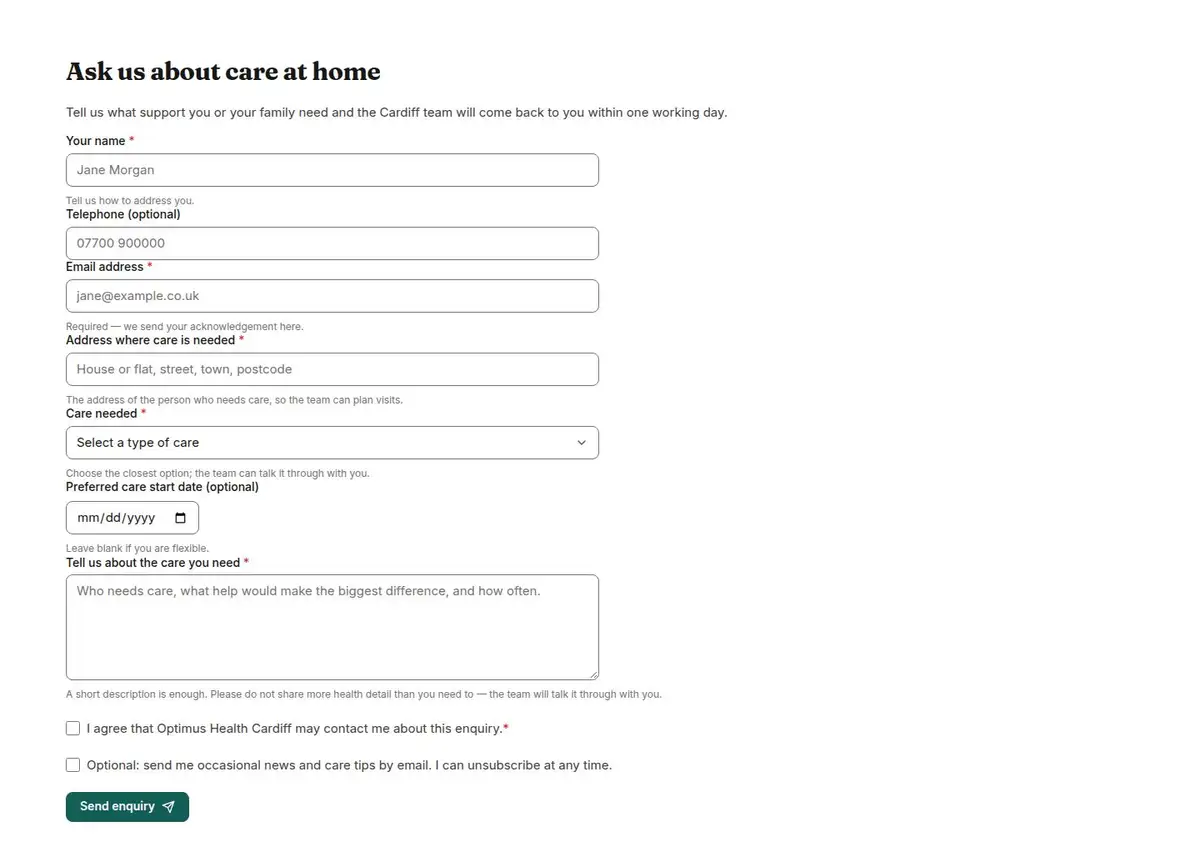Ask us about care at home