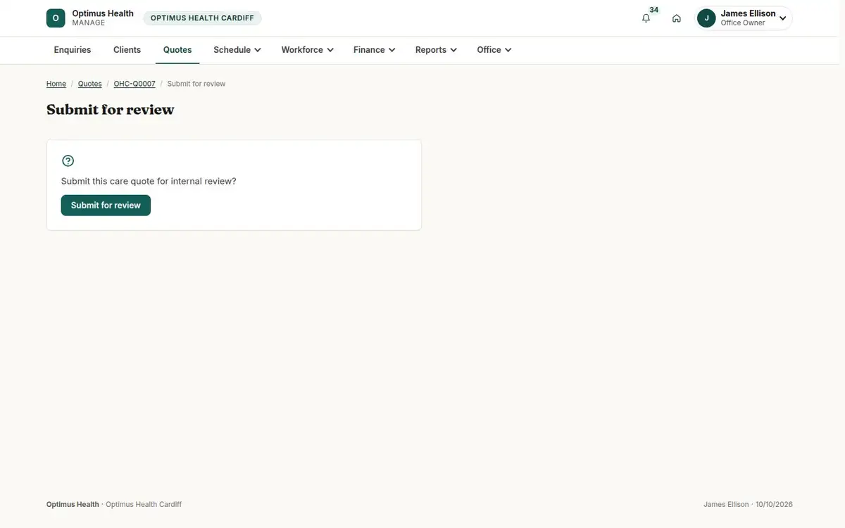 Submit for review