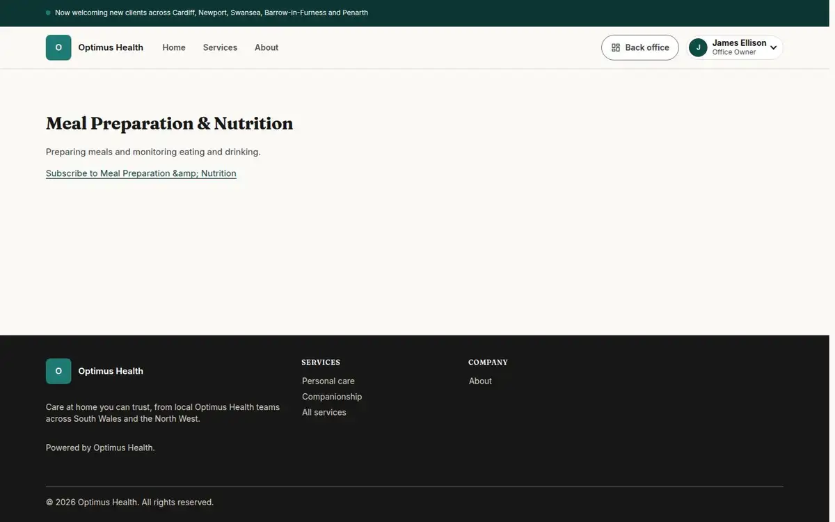 Meal Preparation & Nutrition