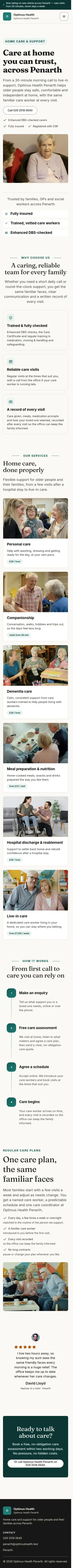 Care at home you can trust, across Penarth