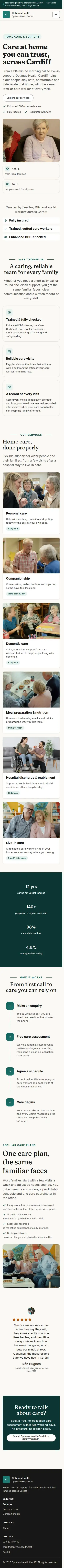 Care at home you can trust, across Cardiff