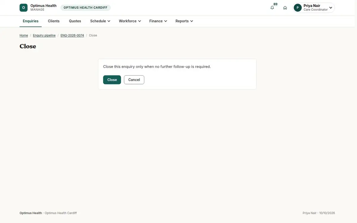 Close