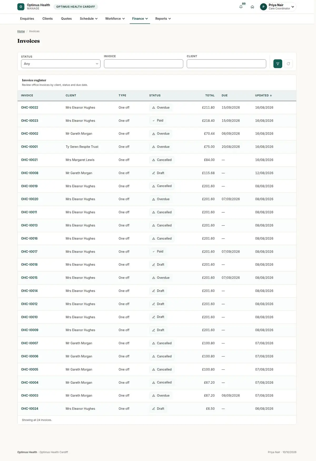 Invoices