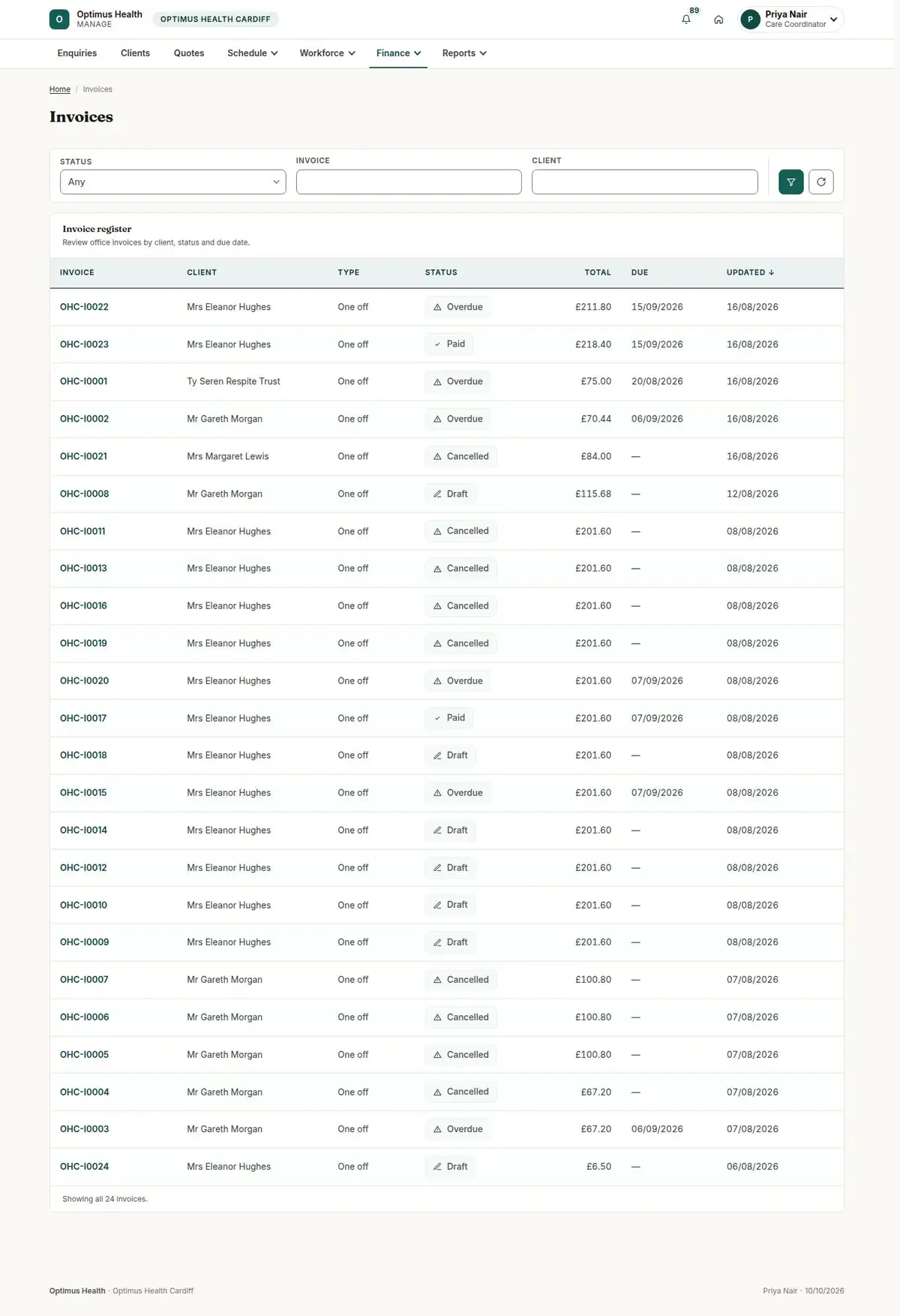 Invoices