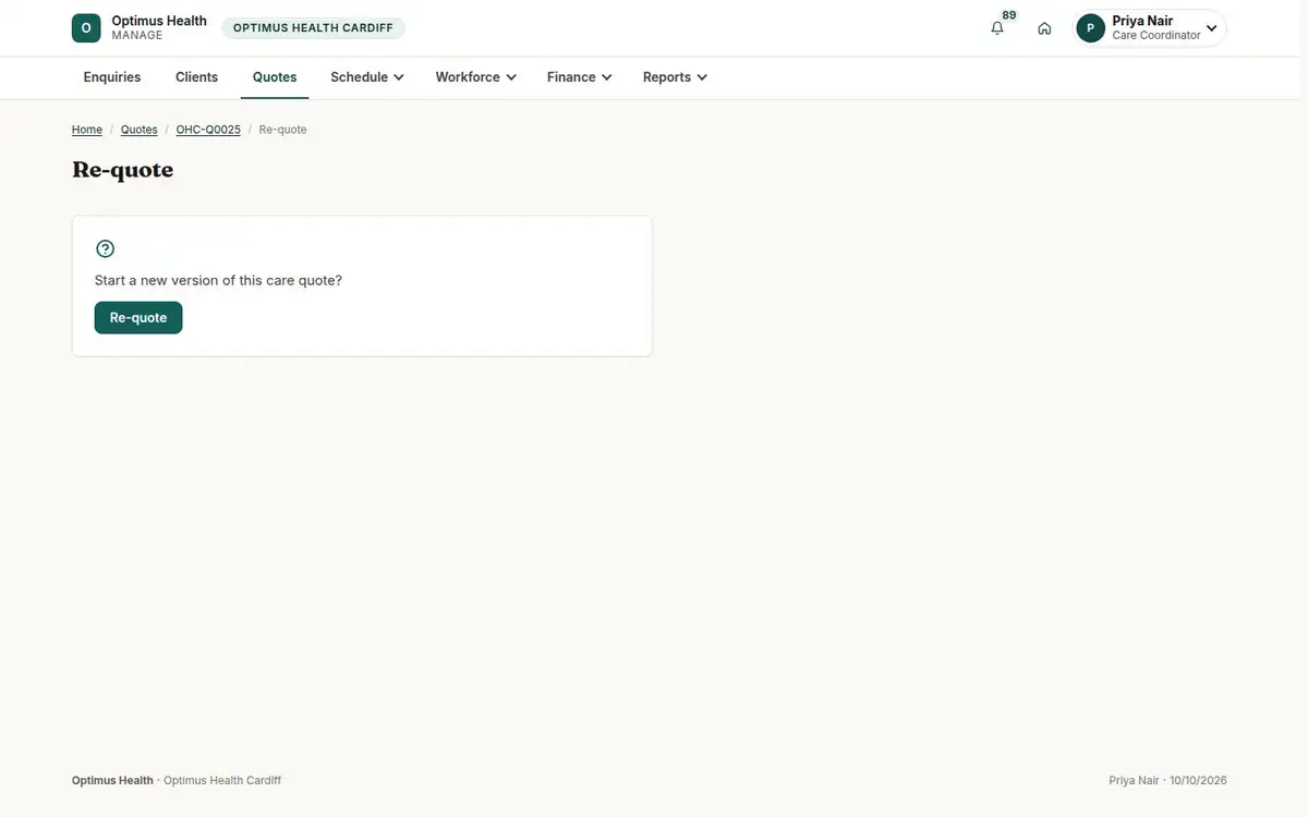 Re-quote